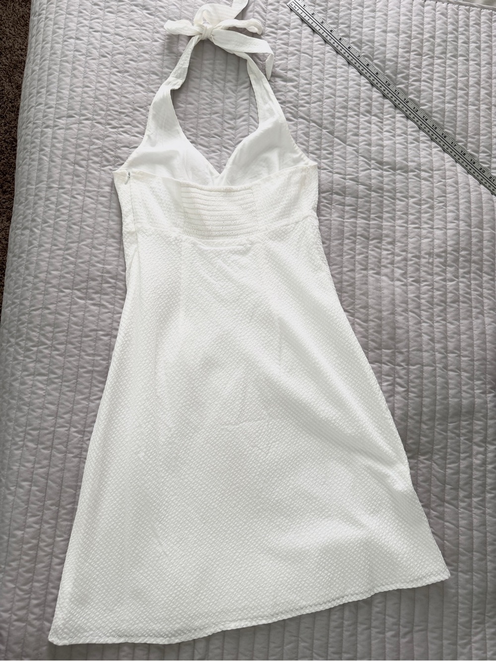 Ann Taylor LOFT White Halter Summer Dress Size 4 - Picture 6 of 9